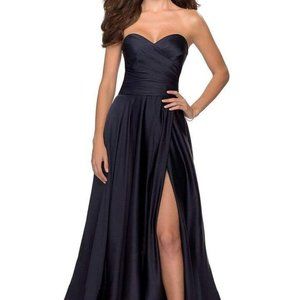 La Femme-Sweetheart Ruched Bodice A-Line 28608SC